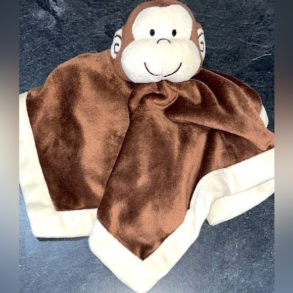 Tiddliwinks Plush Brown Monkey Security Blanket Baby Lovey Excellent - Picture 1 of 5